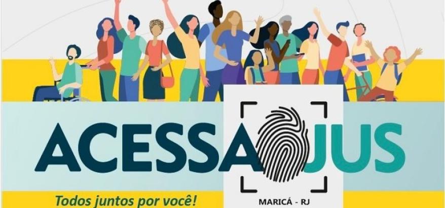 Detalhe do cartaz do evento. Abaixo, o seguinte título: "RF2 participa, de 2 a 8 de maio, de mutirão de serviços no município de Maricá, em parceria com outras instituições"